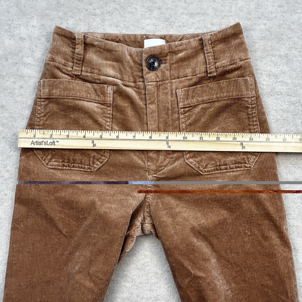 Maeve Anthropologie The Colette Wide Leg Corduroy Pants Womens 23 Full Length - Picture 8 of 10